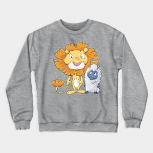 Happy Lion and Lamb Crewneck Sweatshirt